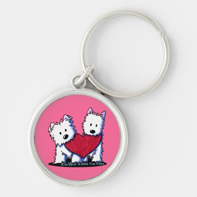Llavero Keychain de Heartfelt Westies (Frente)