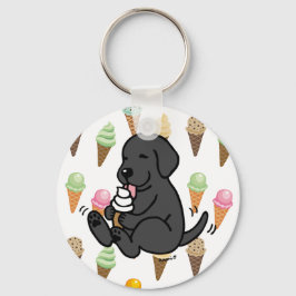Llavero Keychain de helados de laboratorio negro