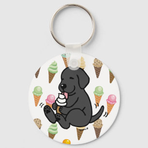Llavero Keychain de helados de laboratorio negro