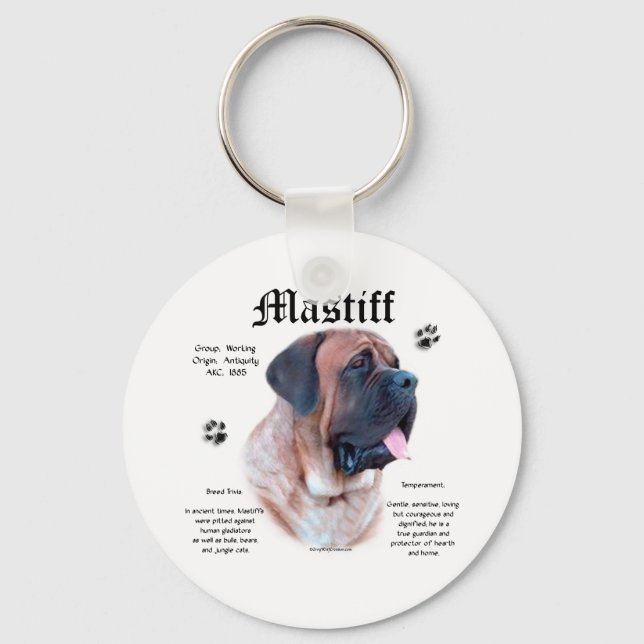 Llavero Keychain de historia de Apricot Mastiff (Anverso)