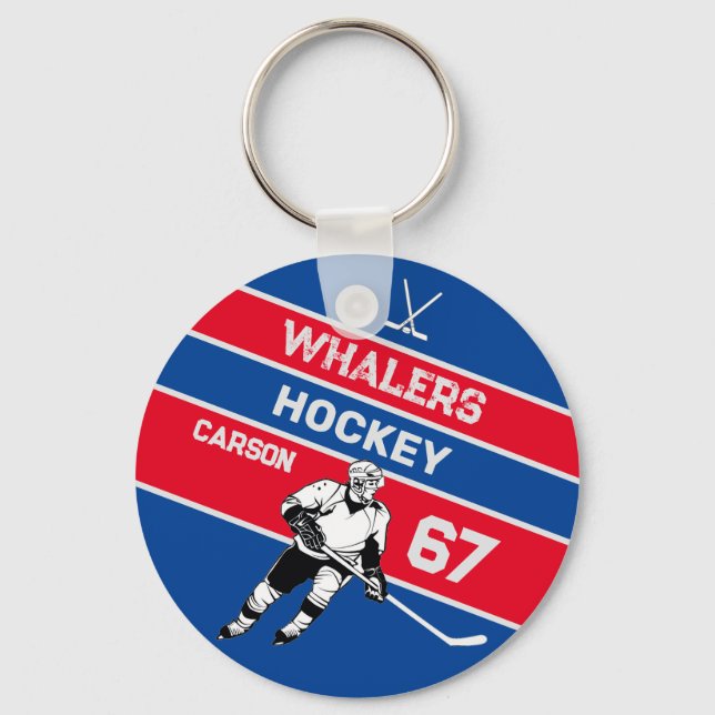 Llavero Keychain de hockey personalizado (Anverso)
