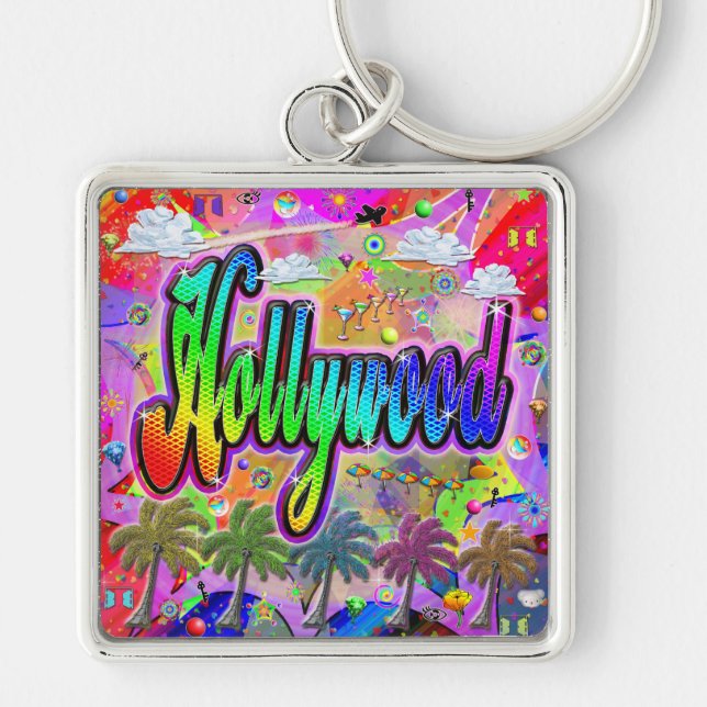 Llavero Keychain de Hollywood Vista Express (Frente)