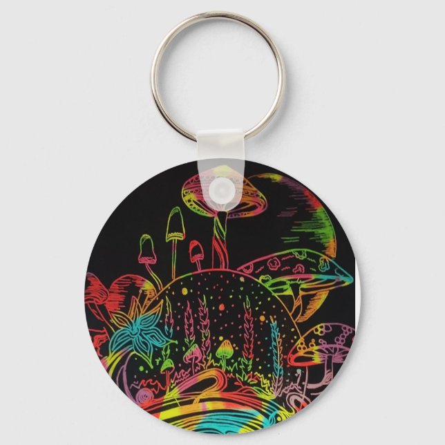 Llavero Keychain de hongos micorrízicos (Anverso)