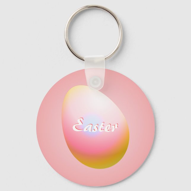 Llavero Keychain de huevo rosa de Pascua (Anverso)
