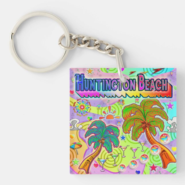 Llavero Keychain de Huntington Beach Vacation Target (Frente)