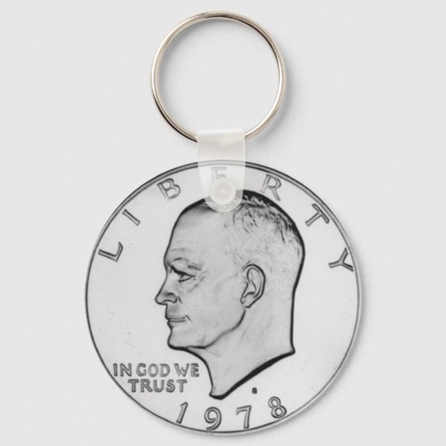 Llavero Keychain de imagen del dólar de Eisenhower (Anverso)