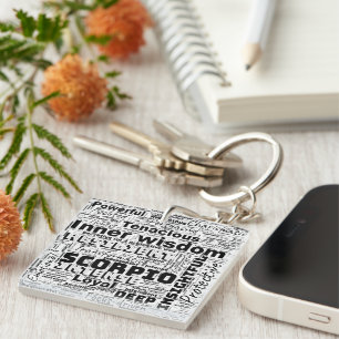 Llavero Keychain de inspiración para nube de palabras zodi