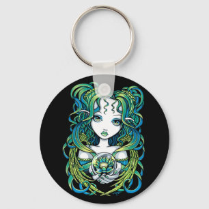 Llavero Keychain de "Kallan" Green Lotus Water Angel
