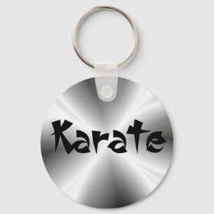 Llavero Keychain de karate plateado falso