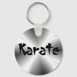 Llavero Keychain de karate plateado falso