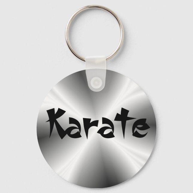Llavero Keychain de karate plateado falso (Anverso)