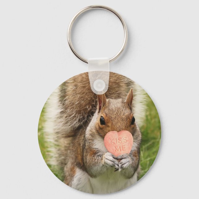 Llavero Keychain de Kiss Me Squirrel (Anverso)