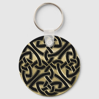 Llavero Keychain de Knot celta Metalizado en negro y oro