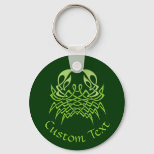 Llavero Keychain de Knot Celtic Crab Verde