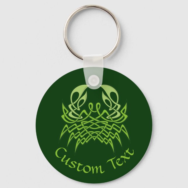 Llavero Keychain de Knot Celtic Crab Verde (Anverso)