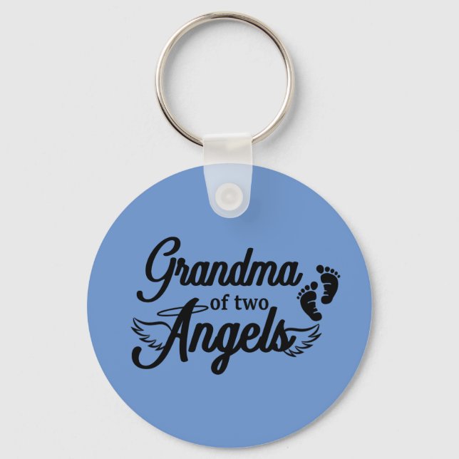 Llavero Keychain de la abuela de dos ángeles (Anverso)