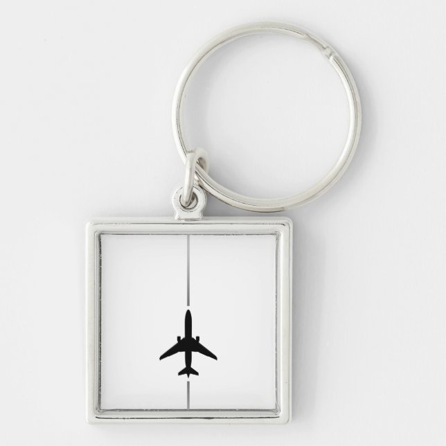 Llavero Keychain de la aviación minimalista (Frente)