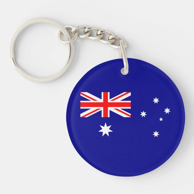 Llavero Keychain de la bandera australiana patriótica (Frente)