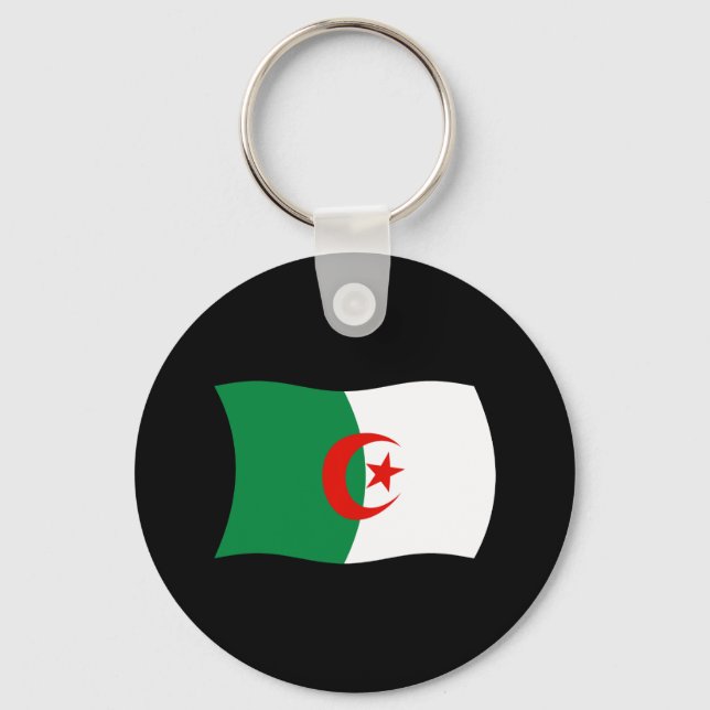 Llavero Keychain de la bandera de Argelia (Anverso)