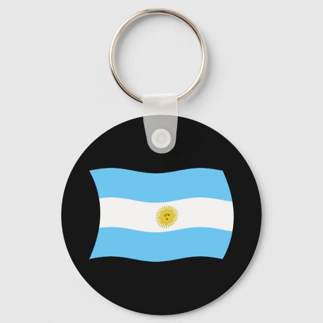 Llavero Keychain de la bandera de Argentina (Anverso)