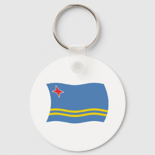 Llavero Keychain de la bandera de Aruba
