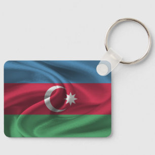 Llavero Keychain de la bandera de Azerbaiyán
