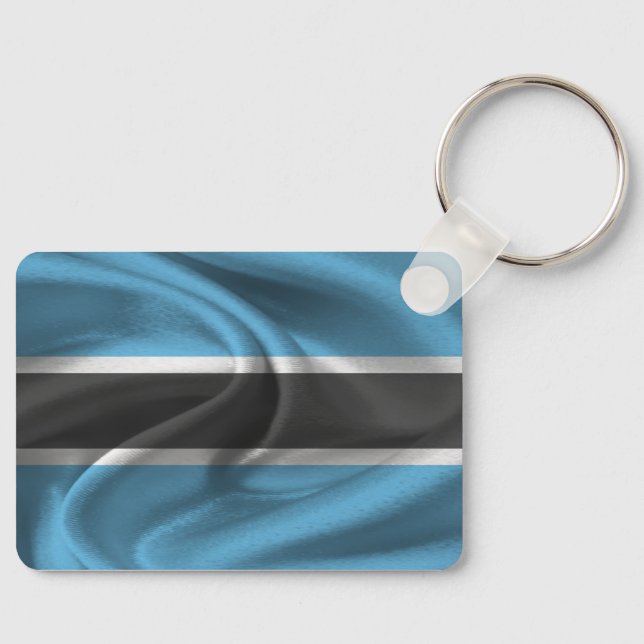 Llavero Keychain de la bandera de Botswana (Anverso)
