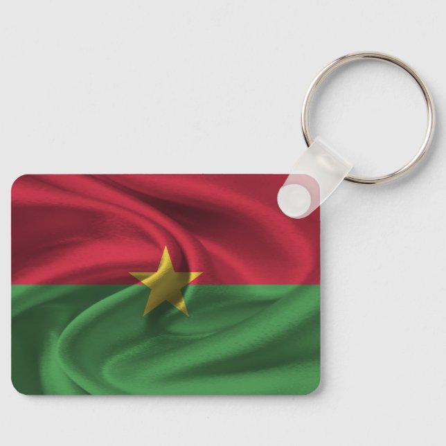 Llavero Keychain de la bandera de Burkina Faso (Anverso)