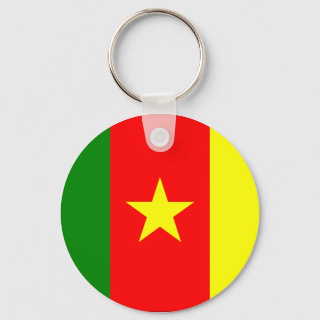 Llavero Keychain de la bandera de Camerún (Anverso)