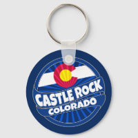 Keychain de la bandera de Castle Rock Colorado