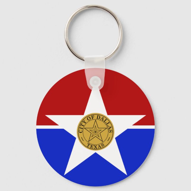 Llavero Keychain de la bandera de Dallas (Texas) (Anverso)