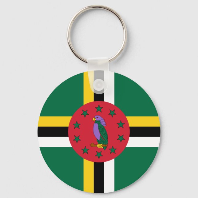 Llavero Keychain de la bandera de Dominica (Anverso)