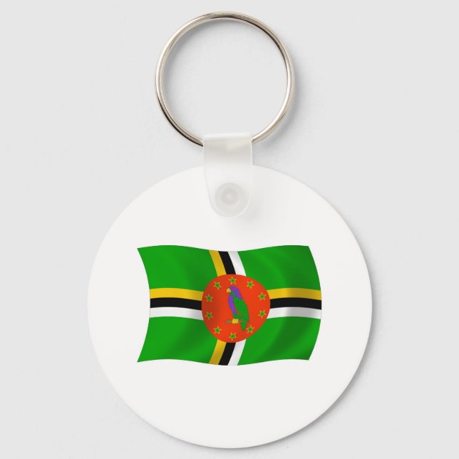 Llavero Keychain de la bandera de Dominica (Anverso)