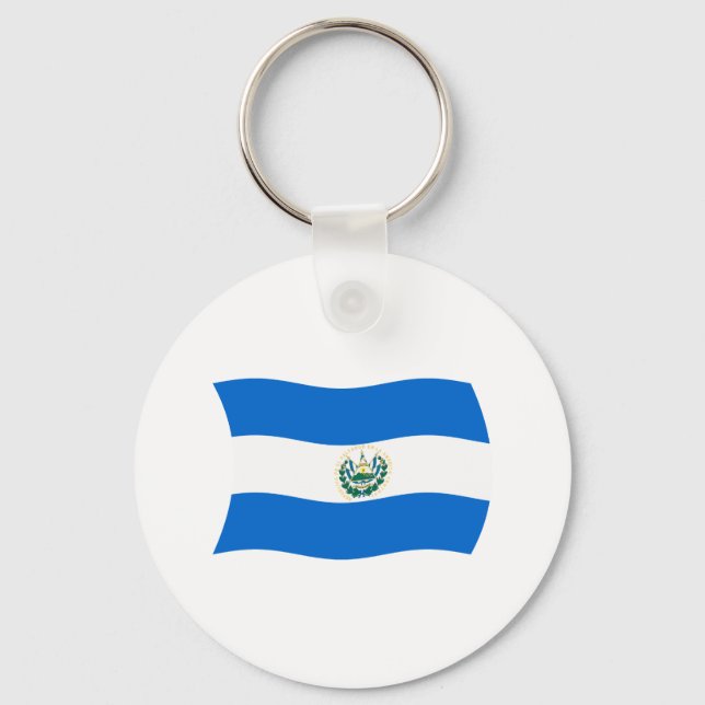 Llavero Keychain de la bandera de El Salvador (Anverso)