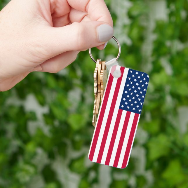 Llavero Keychain de la bandera de Estados Unidos (Mano)
