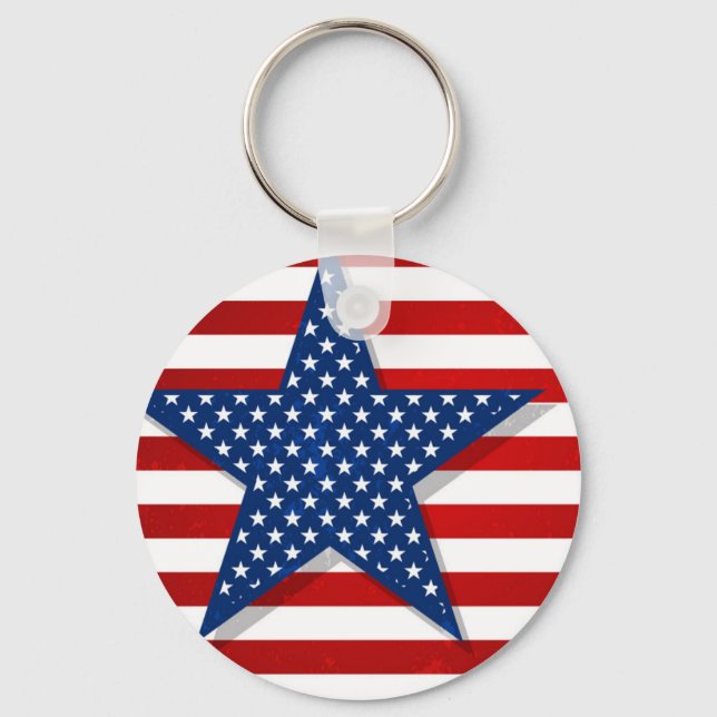 Llavero Keychain de la bandera de Estados Unidos (Anverso)