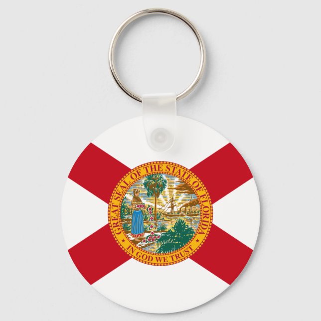 Llavero Keychain de la bandera de Florida (Anverso)