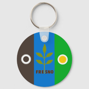 Llavero Keychain de la bandera de Fresno (California)