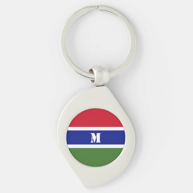 Llavero Keychain de la bandera de Gambia (Anverso)