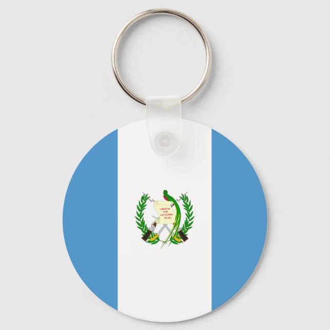 Llavero Keychain de la bandera de Guatemala (Anverso)