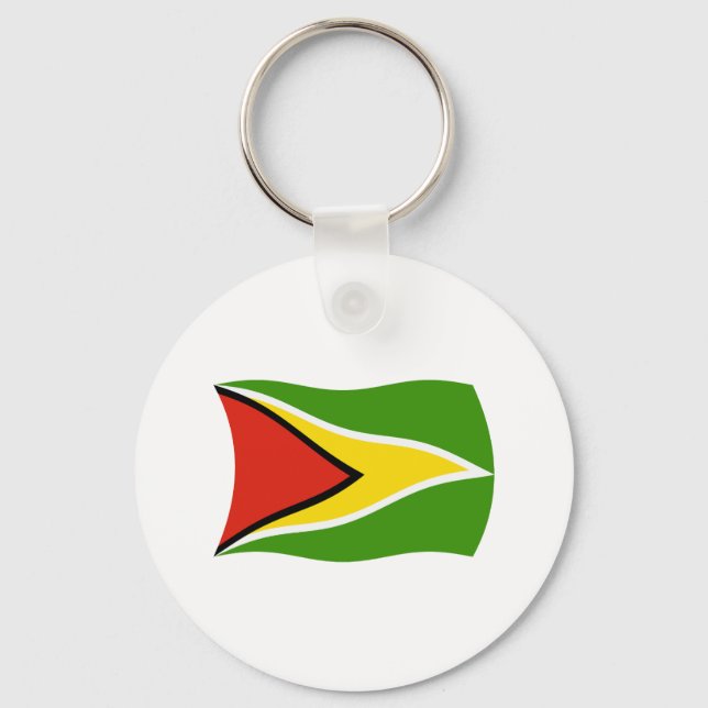 Llavero Keychain de la bandera de Guyana (Anverso)