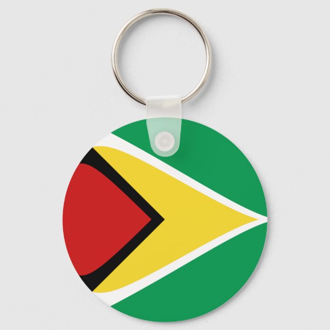 Llavero Keychain de la bandera de Guyana (Anverso)
