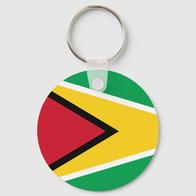 Llavero Keychain de la bandera de Guyana (Anverso)