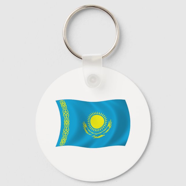 Llavero Keychain de la bandera de Kazajistán (Anverso)