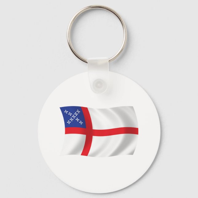 Llavero Keychain de la bandera de la Iglesia Episcopal de  (Anverso)