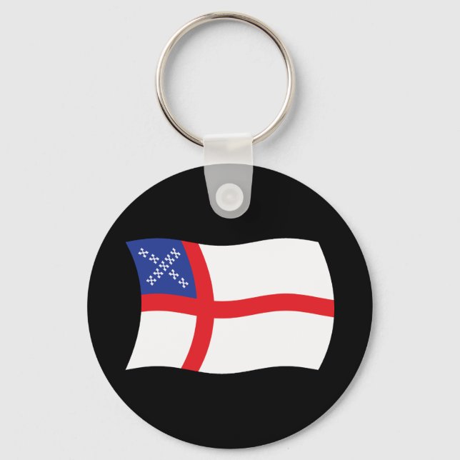 Llavero Keychain de la bandera de la Iglesia Episcopal de  (Anverso)