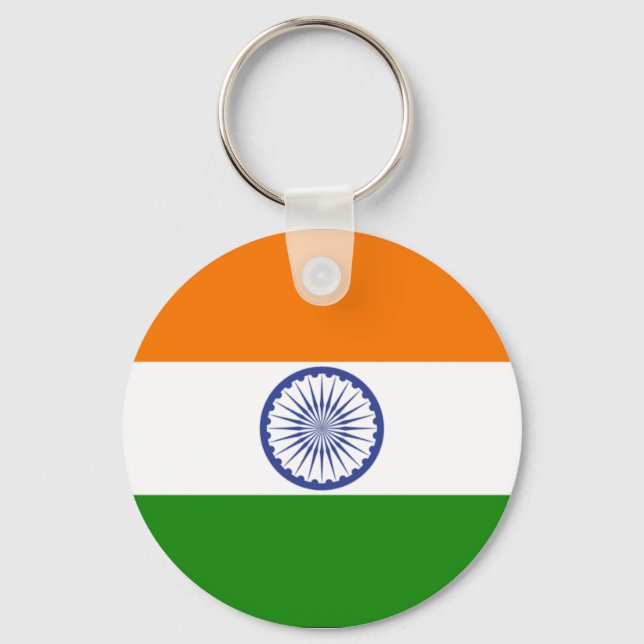 Llavero Keychain de la bandera de la India (Anverso)