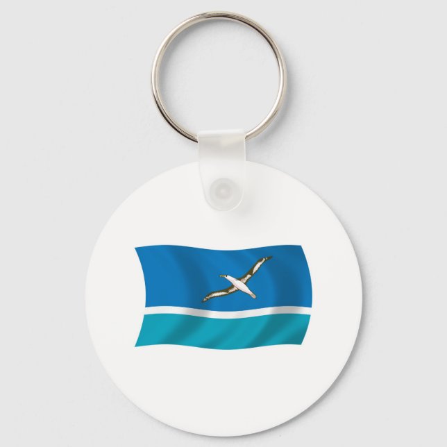 Llavero Keychain de la bandera de la isla de Midway (Anverso)