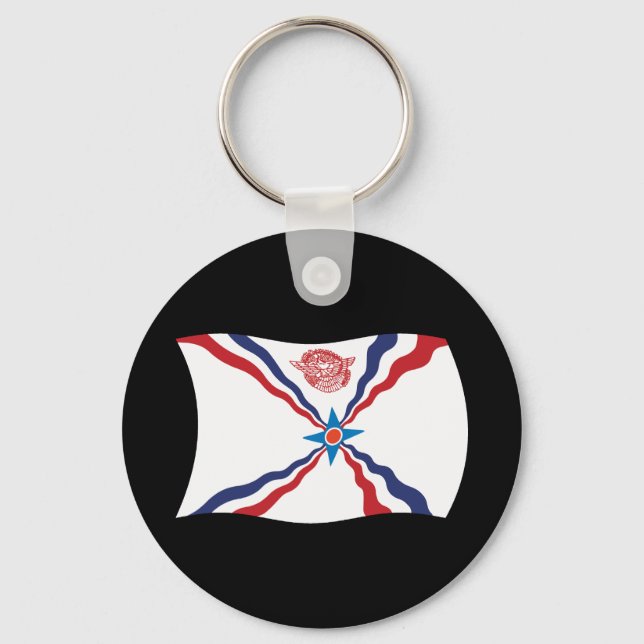Llavero Keychain de la Bandera de la Nación Asiria (Anverso)