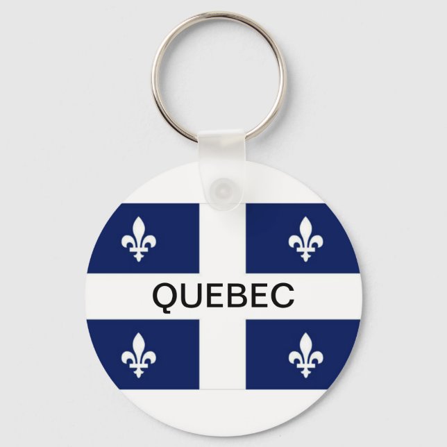 Llavero Keychain de la bandera de la provincia de Quebec (Anverso)